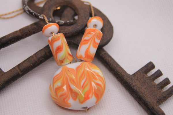 Orange Dreamsicle- Orange on a White Base