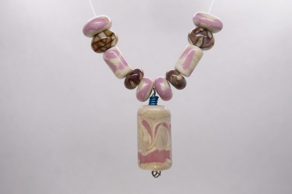 Pale Opaque Pink on Light Ivory - Image 2