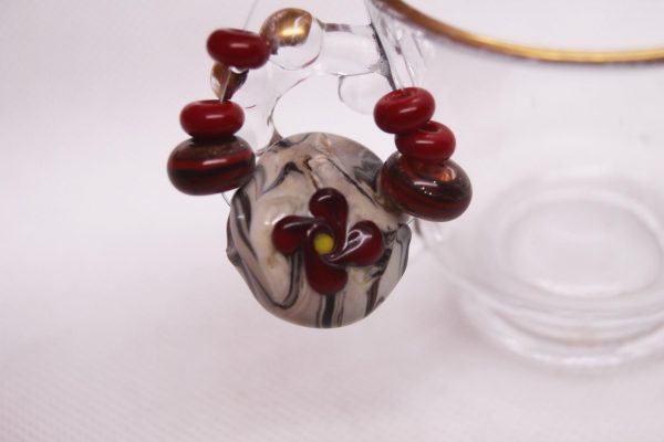 Green and Ivory with a Red Flower - Image 6