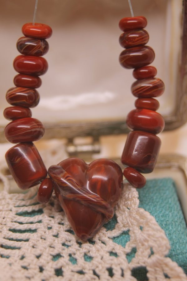 Red Heart with Matching Rondelles and Barrels - Image 3