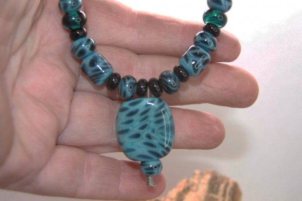 Opaque Sky Blue with Black Leopard Spots - Image 2