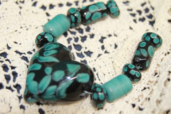 Black Heart with Rich Green Spots - Image 6