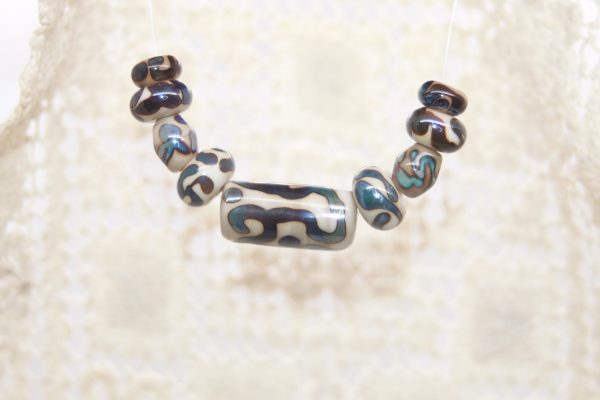 Color Shifting Squigglies on an Ivory Base - Image 2