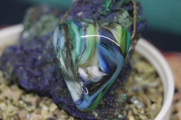 Blue and Green Focal Bead