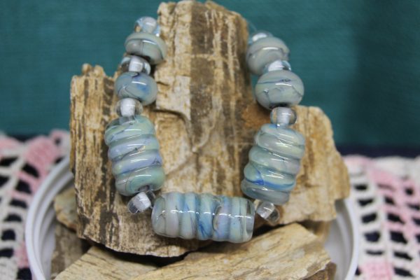 Blue and Green Shimmering Silver Glass - Image 6