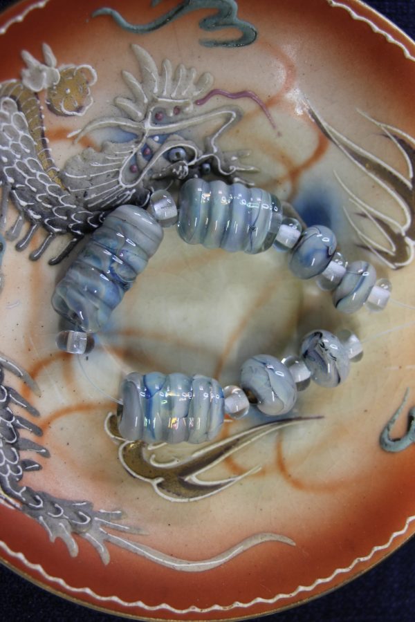 Blue and Green Shimmering Silver Glass - Image 7