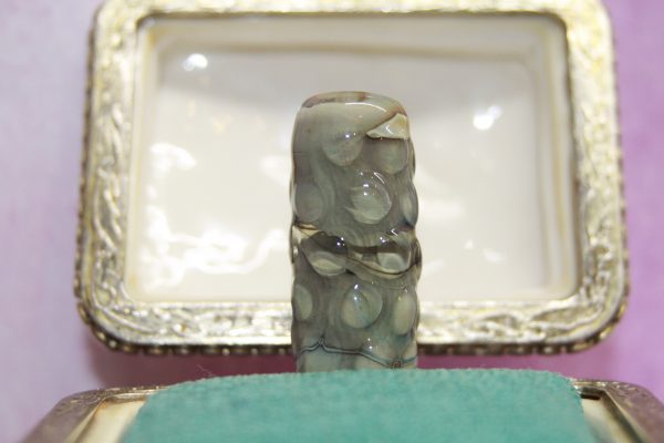 Textured Raku Frit Bumpy Barrel Focal Bead - Image 4