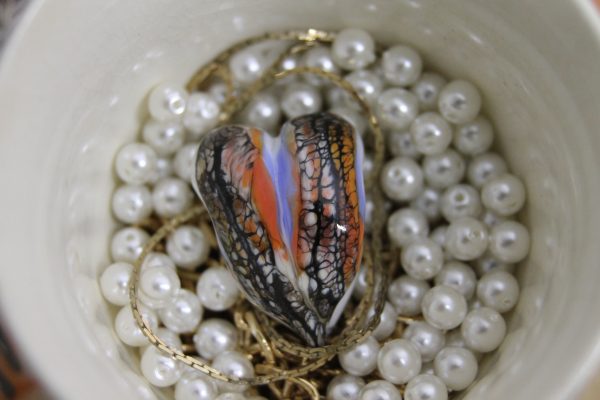 Monarch Butterfly Heart Shaped Focal Bead - Image 2