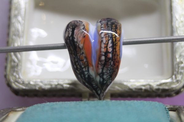 Monarch Butterfly Heart Shaped Focal Bead - Image 4