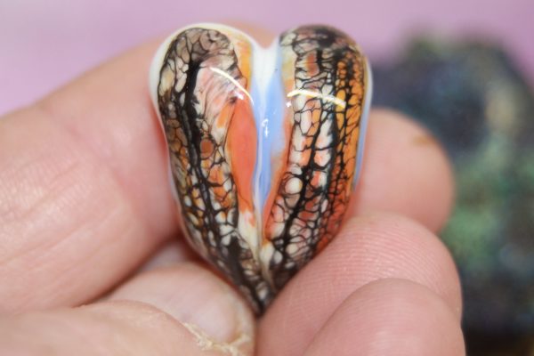 Monarch Butterfly Heart Shaped Focal Bead - Image 5
