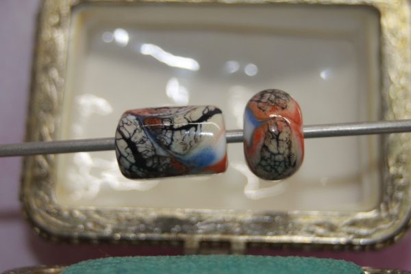 Monarch Butterfly Pair of Focal Beads - Image 2