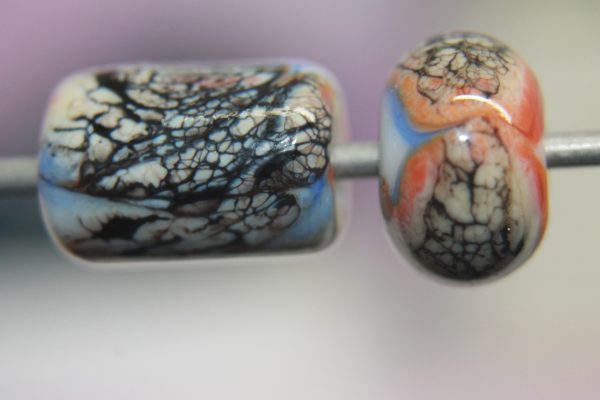 Monarch Butterfly Pair of Focal Beads - Image 3