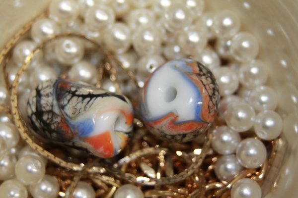 Monarch Butterfly Pair of Focal Beads - Image 4