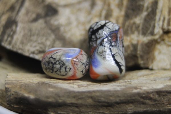Monarch Butterfly Pair of Focal Beads