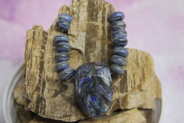 Blue Swirl Bead Set